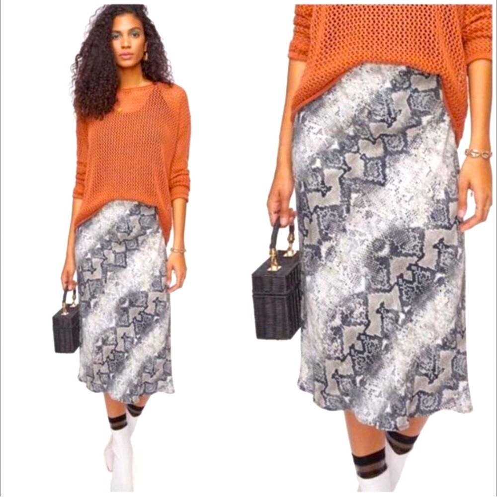 Sanctuary Queen Snake Print Skirt Women Color Multi Size S